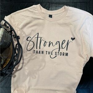 Bella Canvas Cream Short Sleeve Tee - Stronger Than The Storm